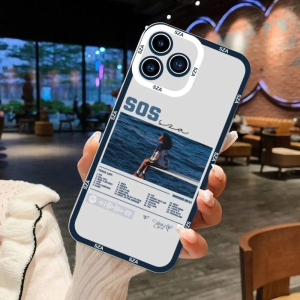 SZA SOS Album Transparent iPhone Case for iPhone 11 to 15 Pro Max