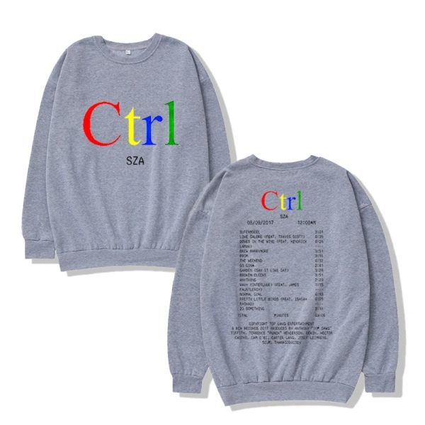 Retro SZA Ctrl album sweatshirt crewneck with minimalist text design – perfect gift for fans