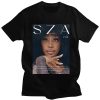 SZA Fan T-Shirt with CTRL and SOS Album Cover – Vintage Hip Hop Tee for Women