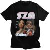 SZA Fan T-Shirt with CTRL and SOS Album Cover – Vintage Hip Hop Tee for Women
