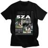 SZA Fan T-Shirt with CTRL and SOS Album Cover – Vintage Hip Hop Tee for Women